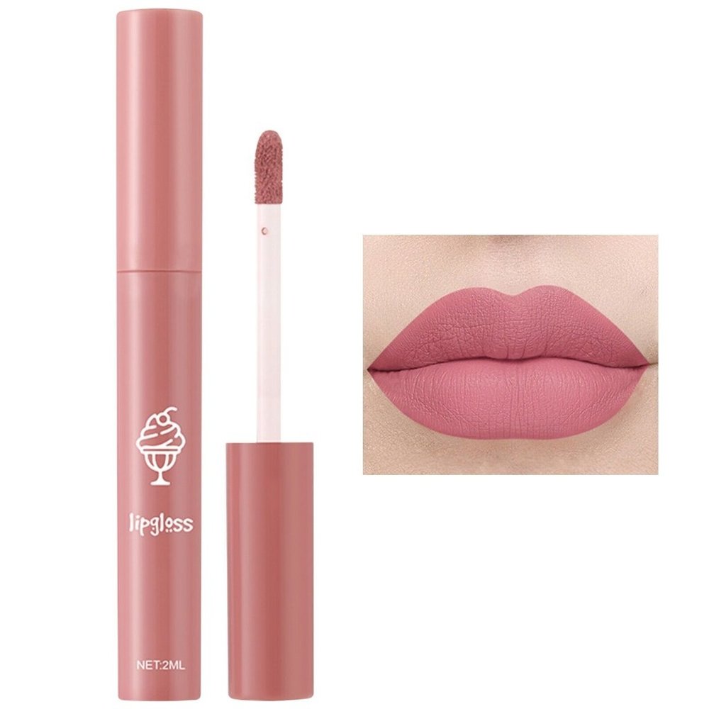 Pink Lip And Cheek Lipstick Lip Gloss Non Fading Non Stick Cup Cute Lip Glaze 02
